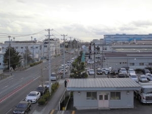 宮城運輸支局前の市道の状況